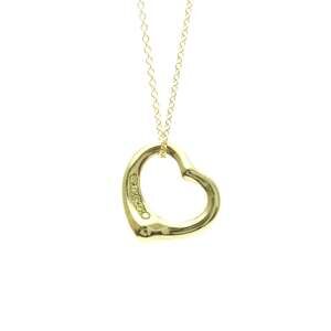 Tiffany Open Heart Yellow Gold (18K) Diamond Men,Women Fashion Pendant Neckla...